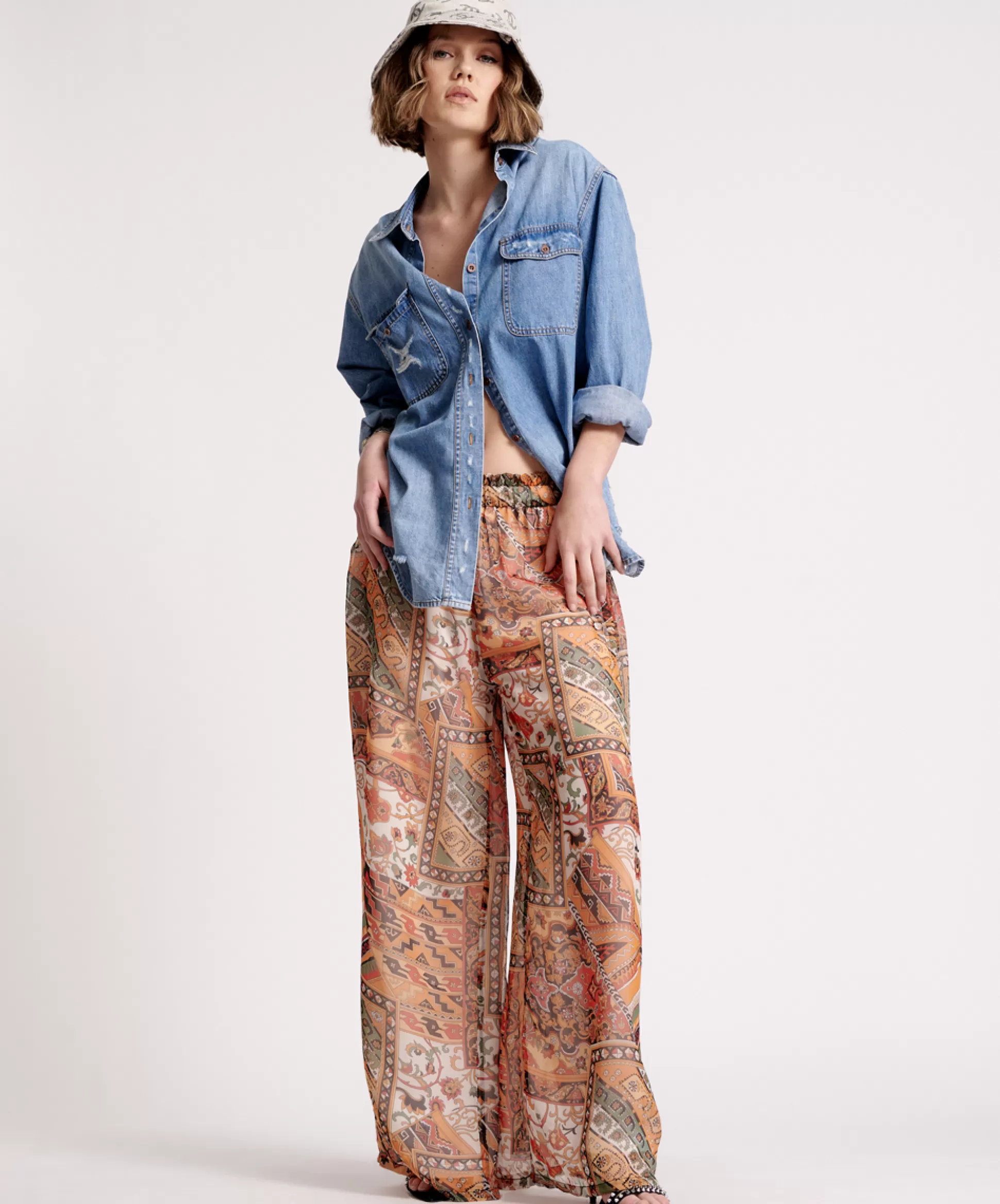 Flash Sale ONE TEASPOON Bazaar Paisley Palazzo Pants