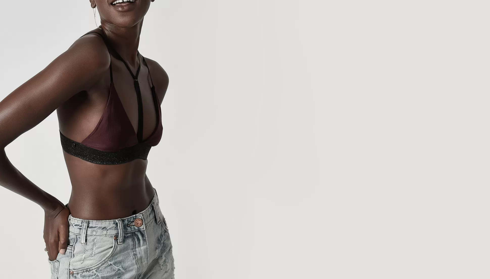 Cheap ONE TEASPOON Bordeaux Sport Fox Bralette