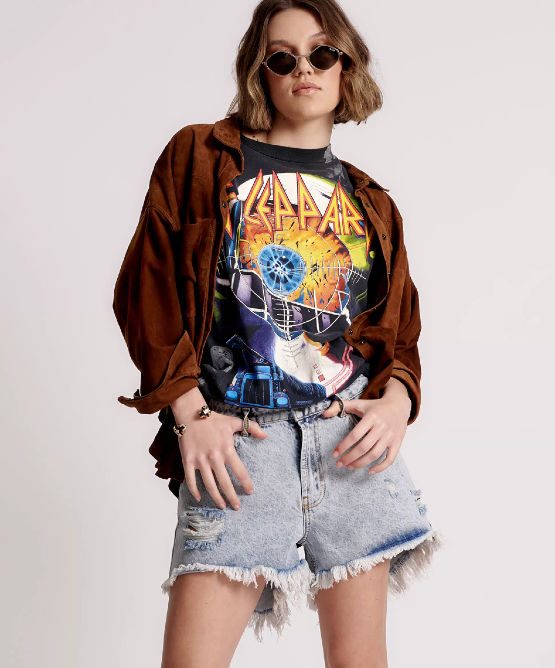 Online ONE TEASPOON Circus Blue Trucker Mid Waist Denim Short