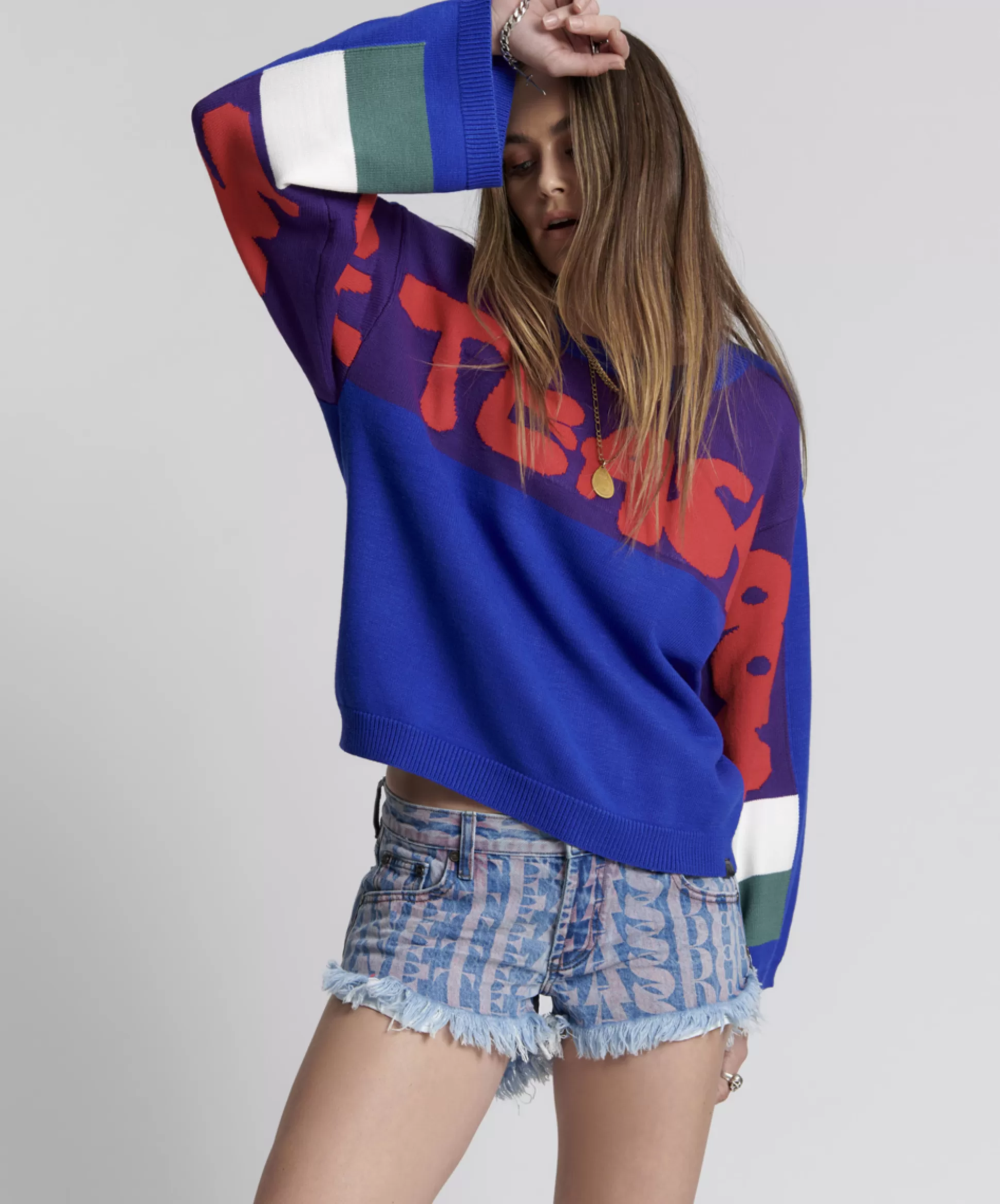 Store ONE TEASPOON College Graffiti Knit Sweater