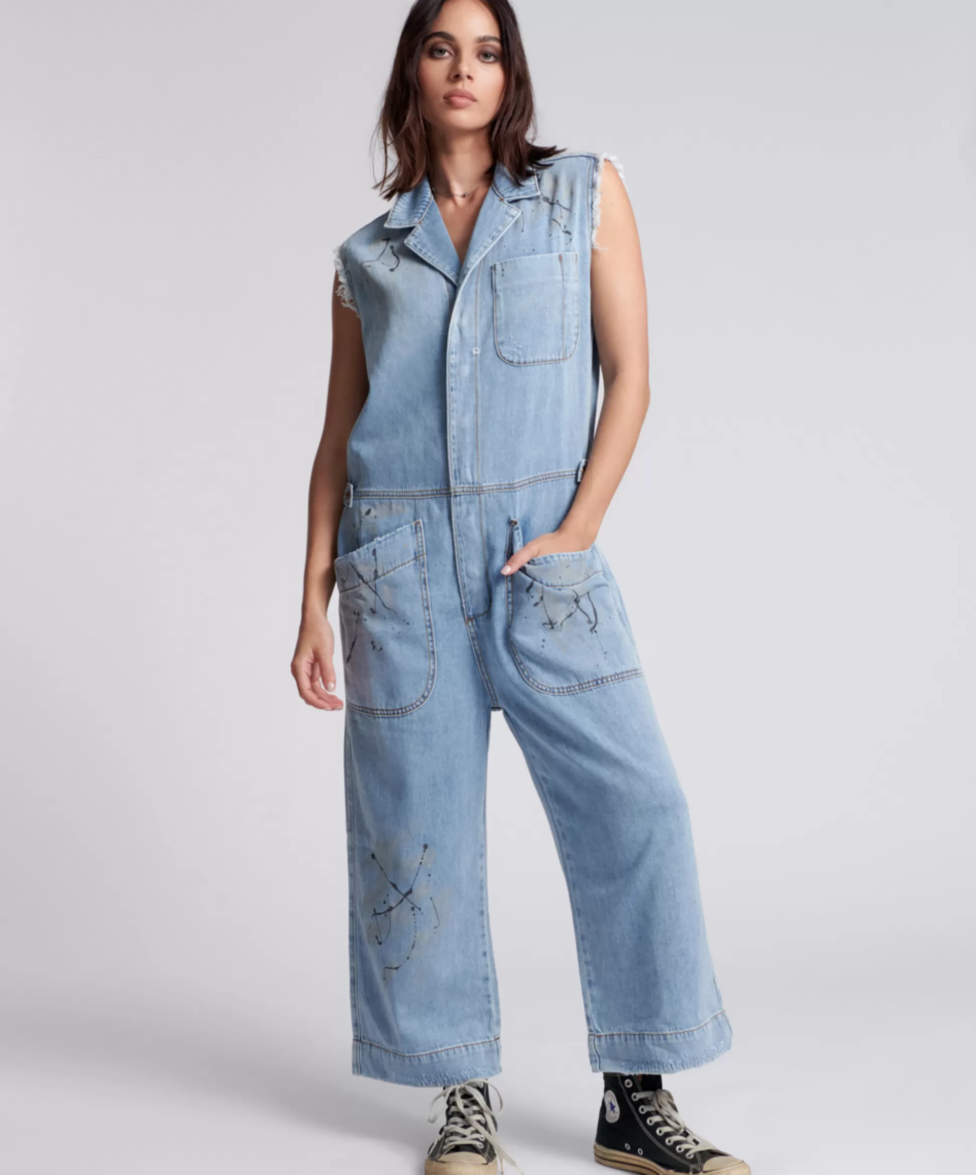 Hot ONE TEASPOON Fleetwood Artiste Safari Camp Overalls