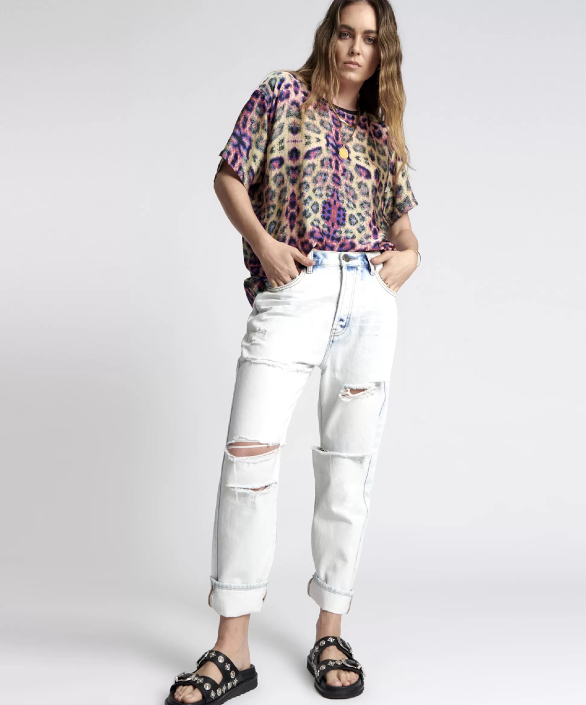 Sale ONE TEASPOON Florence Bandits Relaxed Jeans