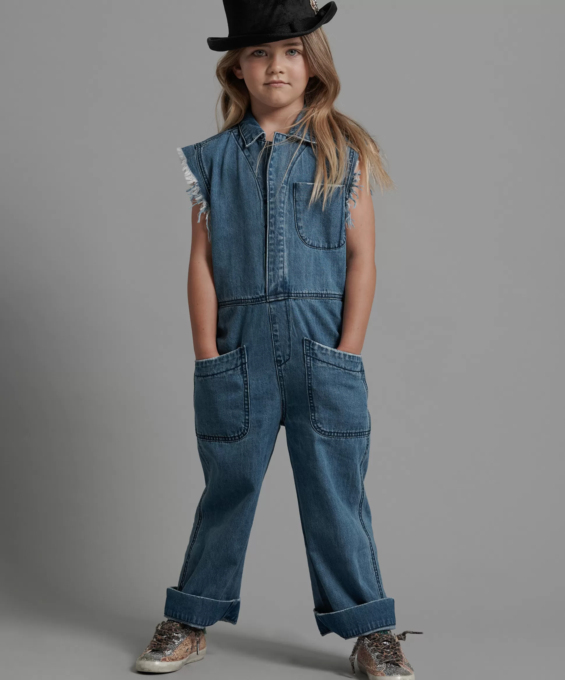 Hot ONE TEASPOON Kids Ranch Safari Camp Overalls