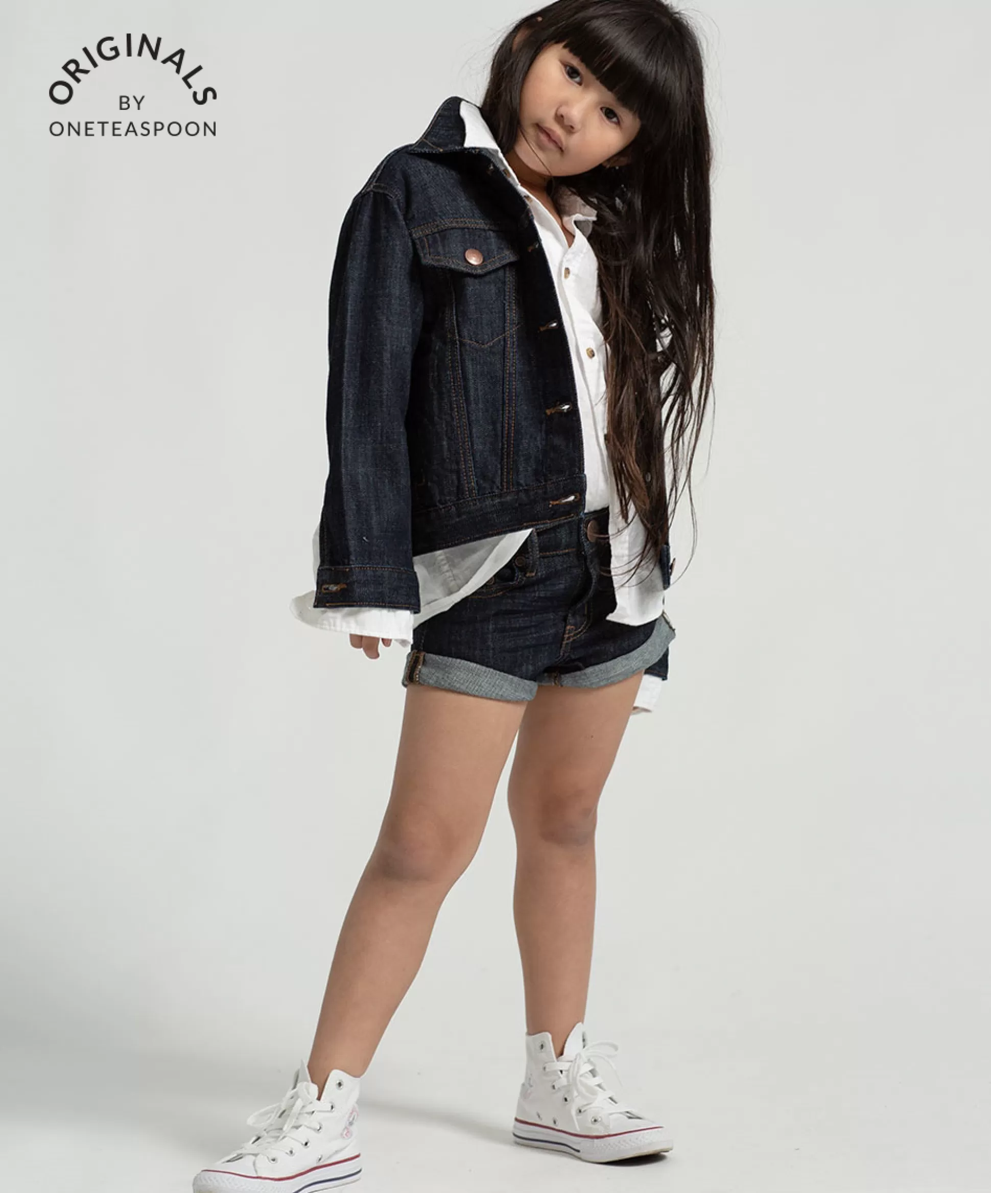 Fashion ONE TEASPOON Kids Raw Indigo Bandit Trucker Jacket