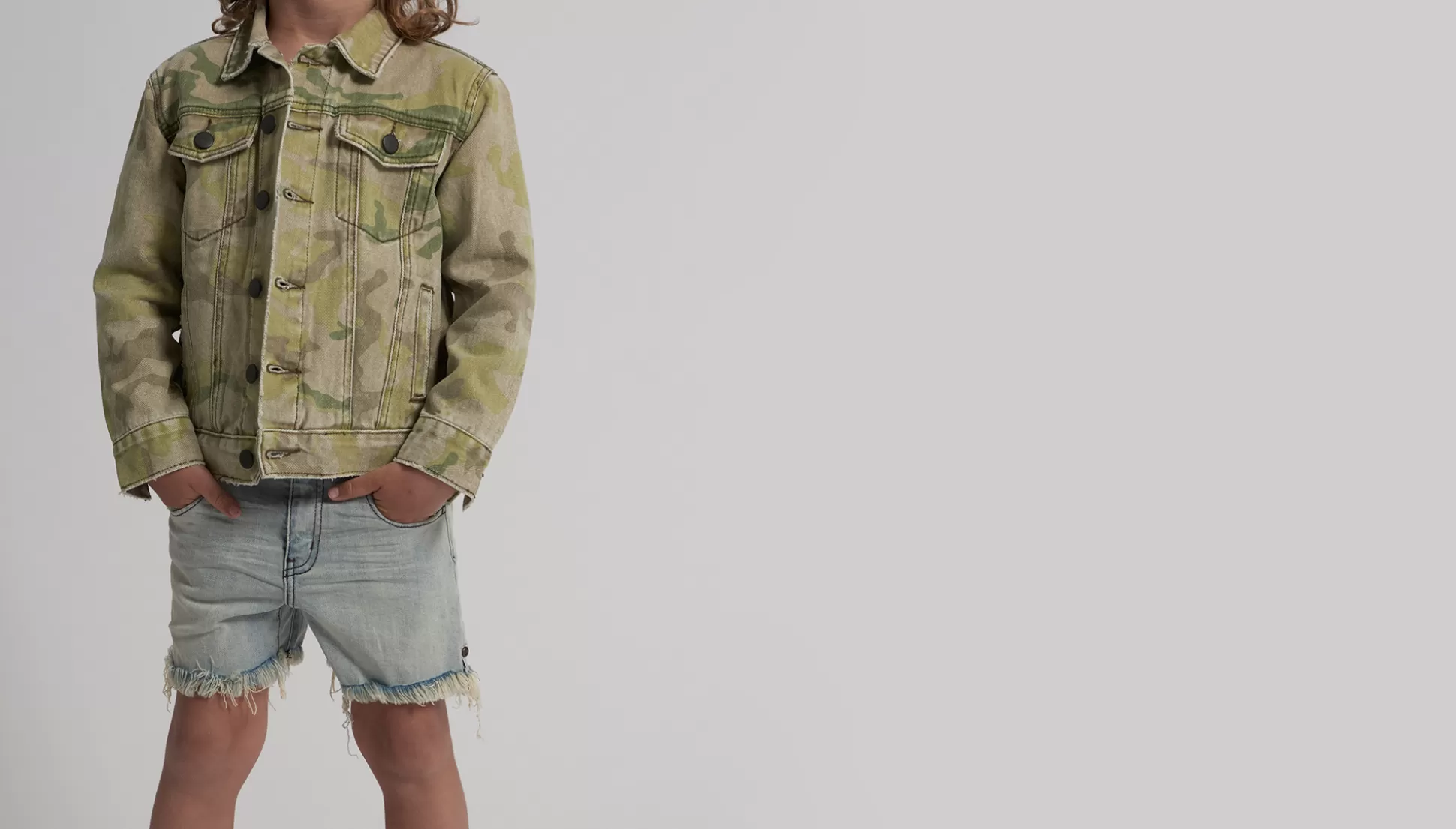 Fashion ONE TEASPOON Kids Safari Camo Trucker Jacket