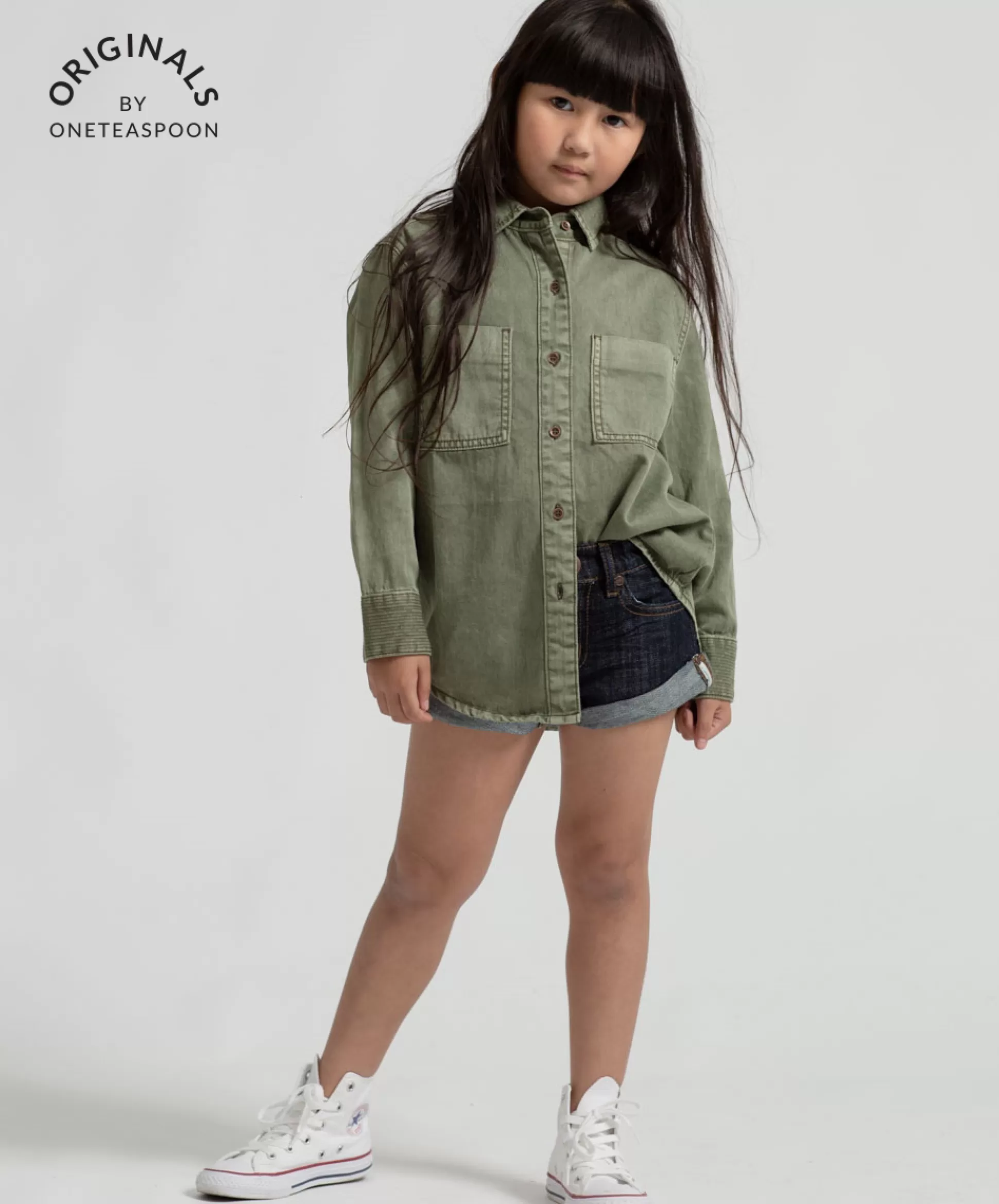 Fashion ONE TEASPOON Kids Super Khaki Soho Shirt