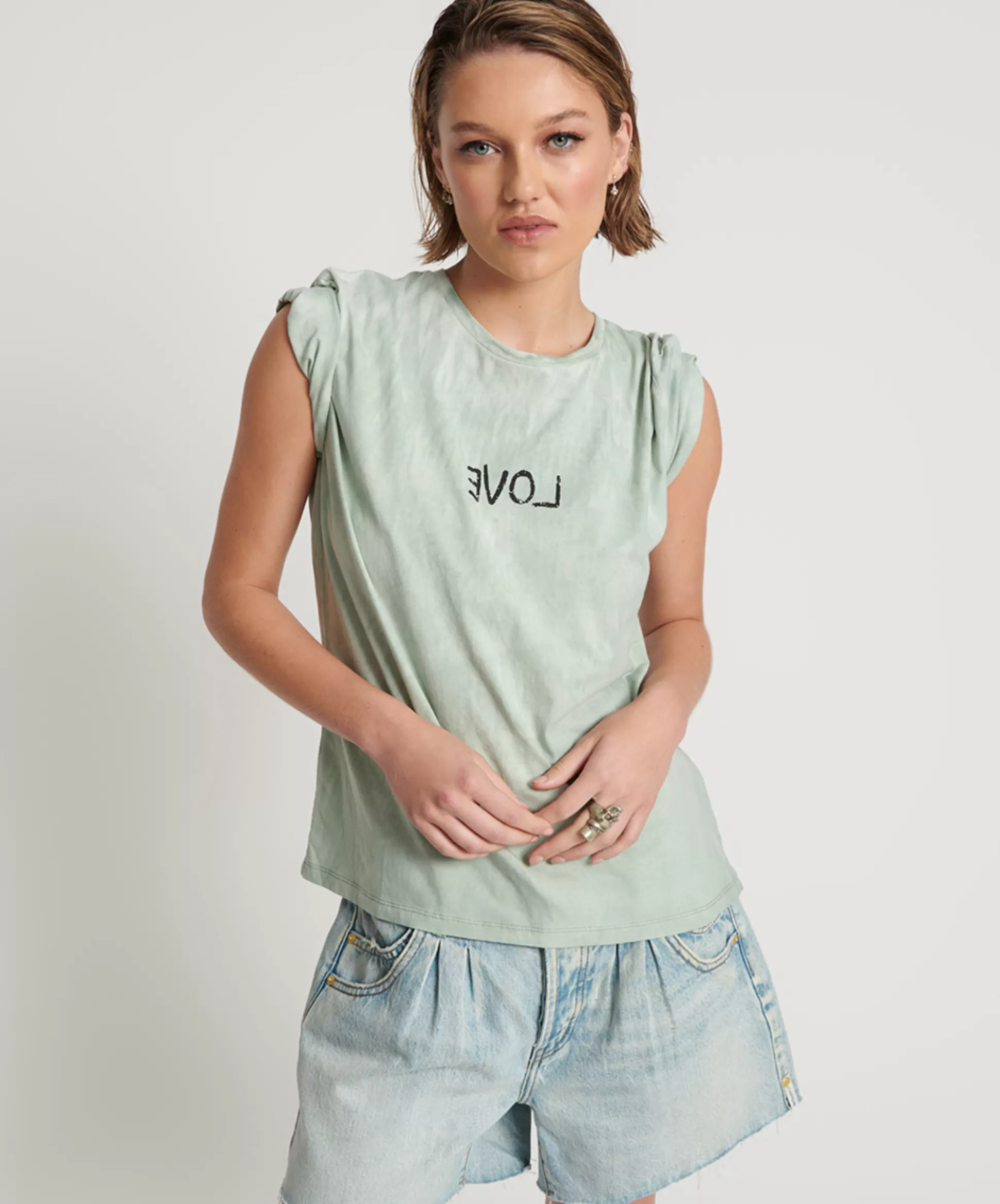 Clearance ONE TEASPOON Love Stained Crew Tee