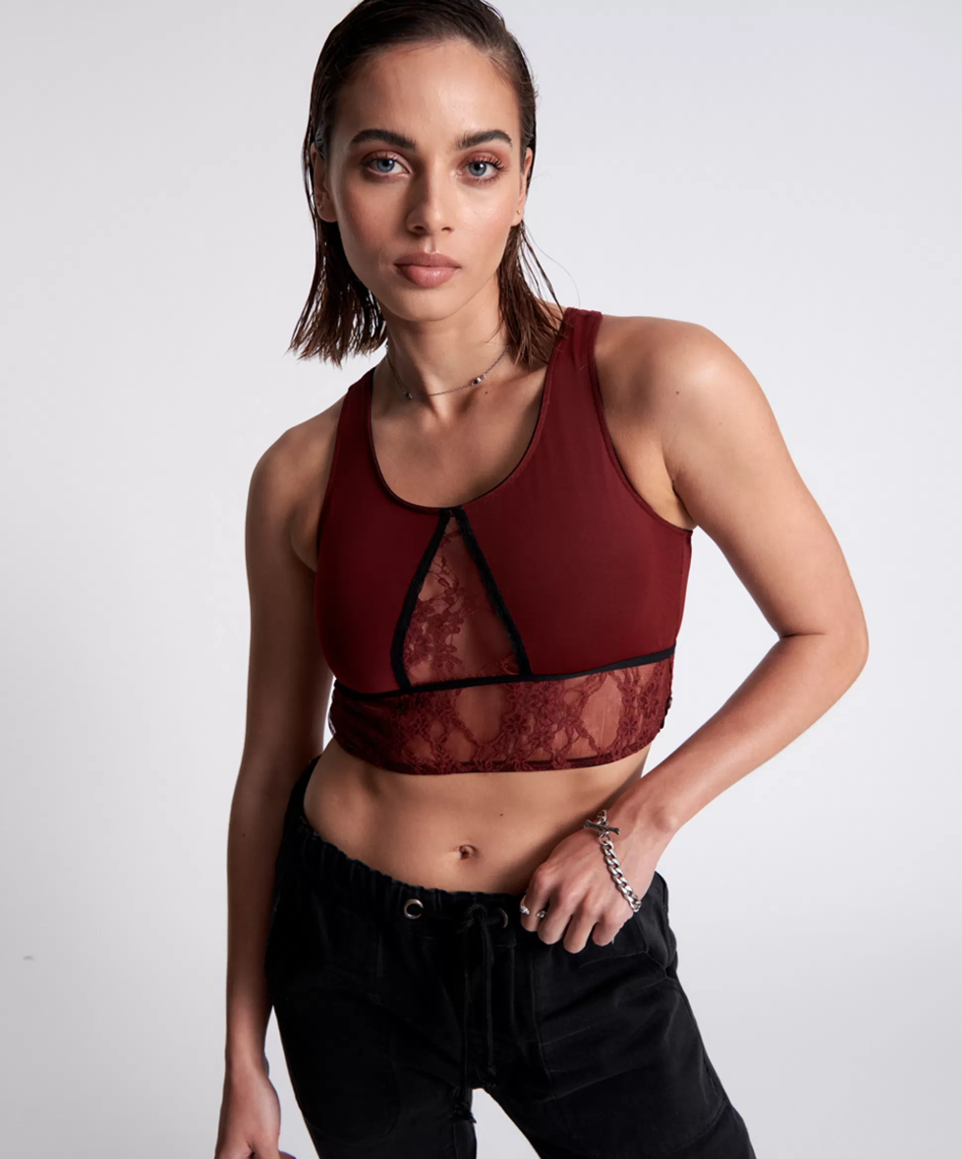 Clearance ONE TEASPOON Lulu Mesh And Lace Bralette