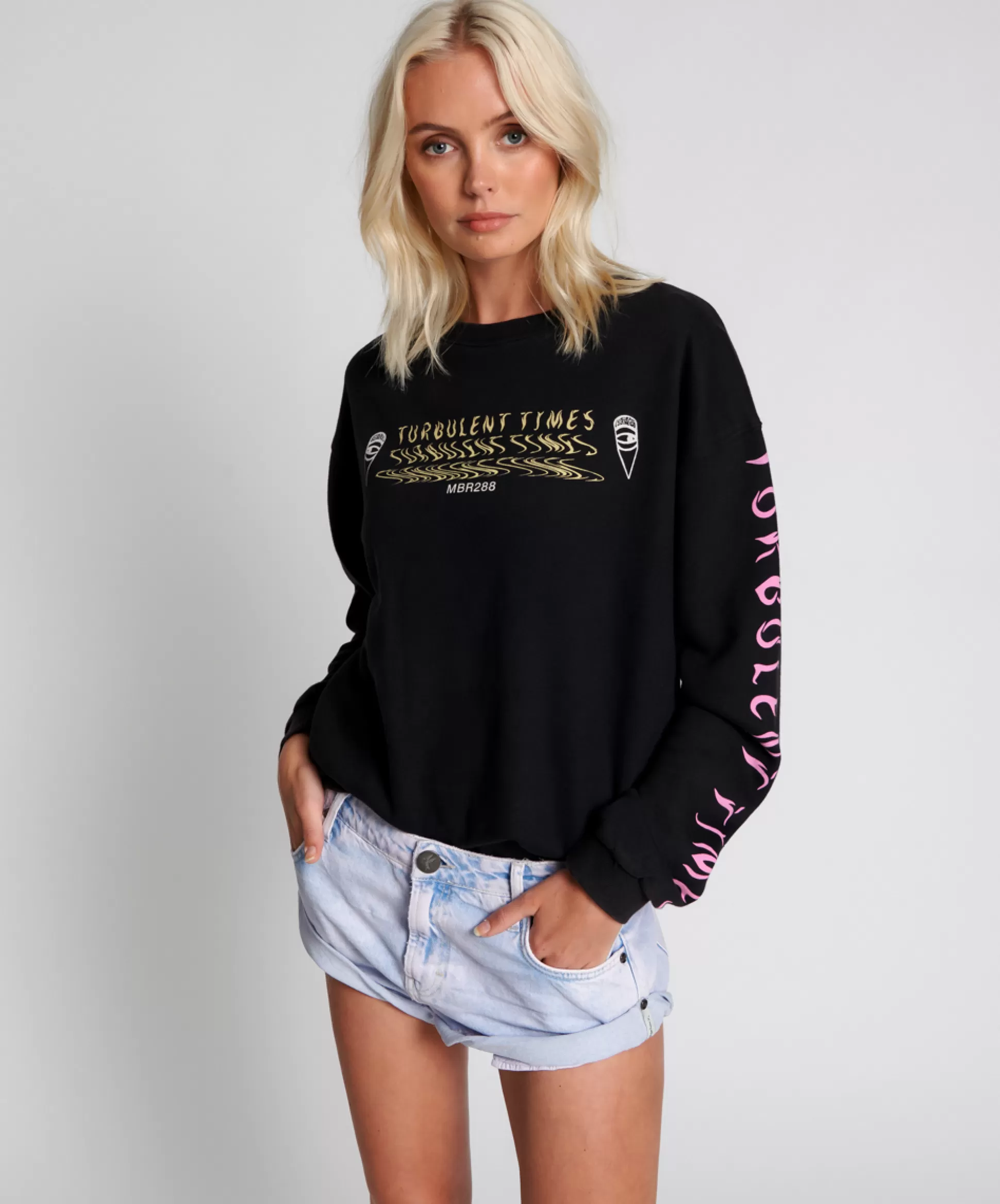 Discount ONE TEASPOON Moblack Turbulent Times Moblack Sweater