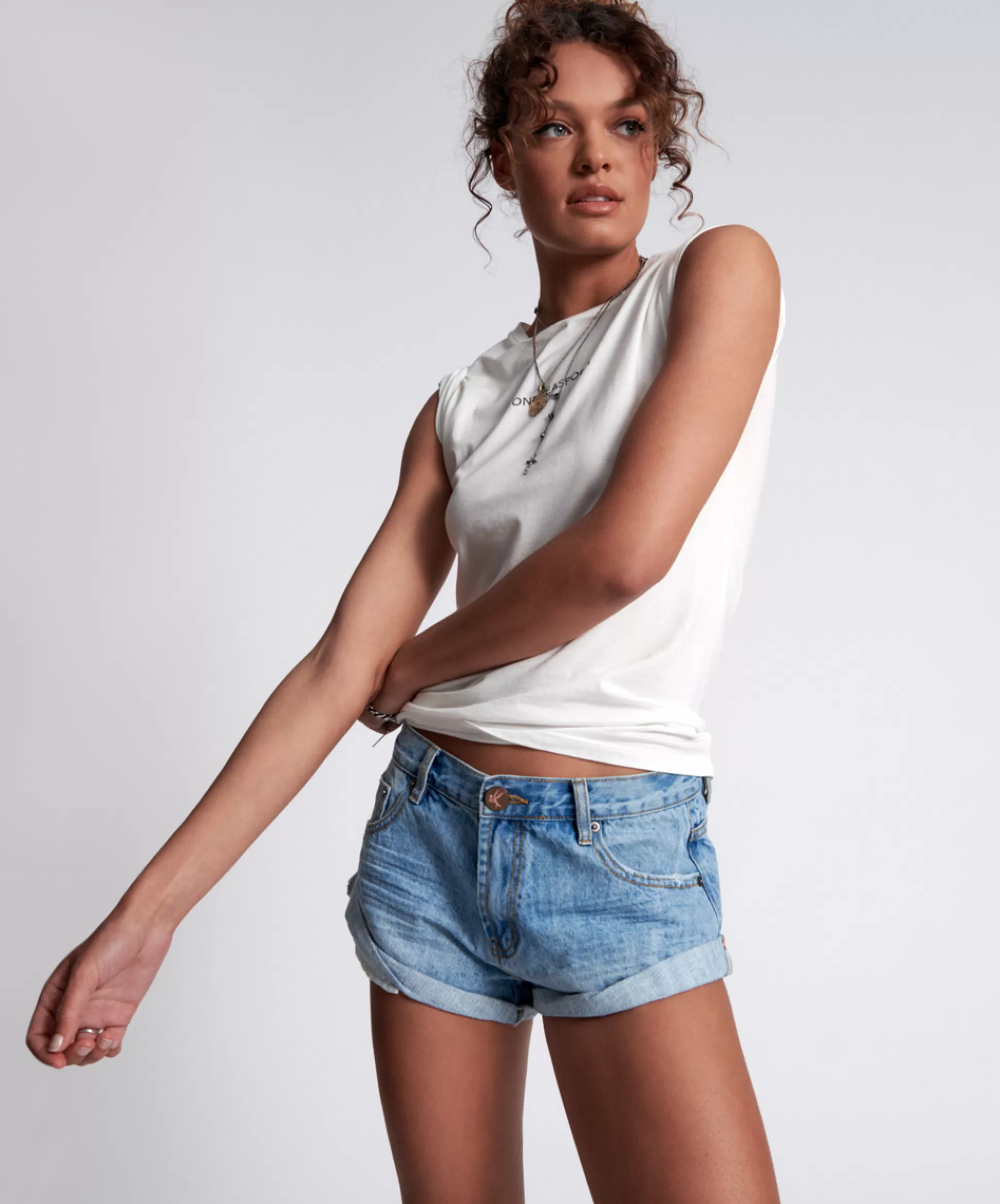 Sale ONE TEASPOON Ocean Bandits Denim Short