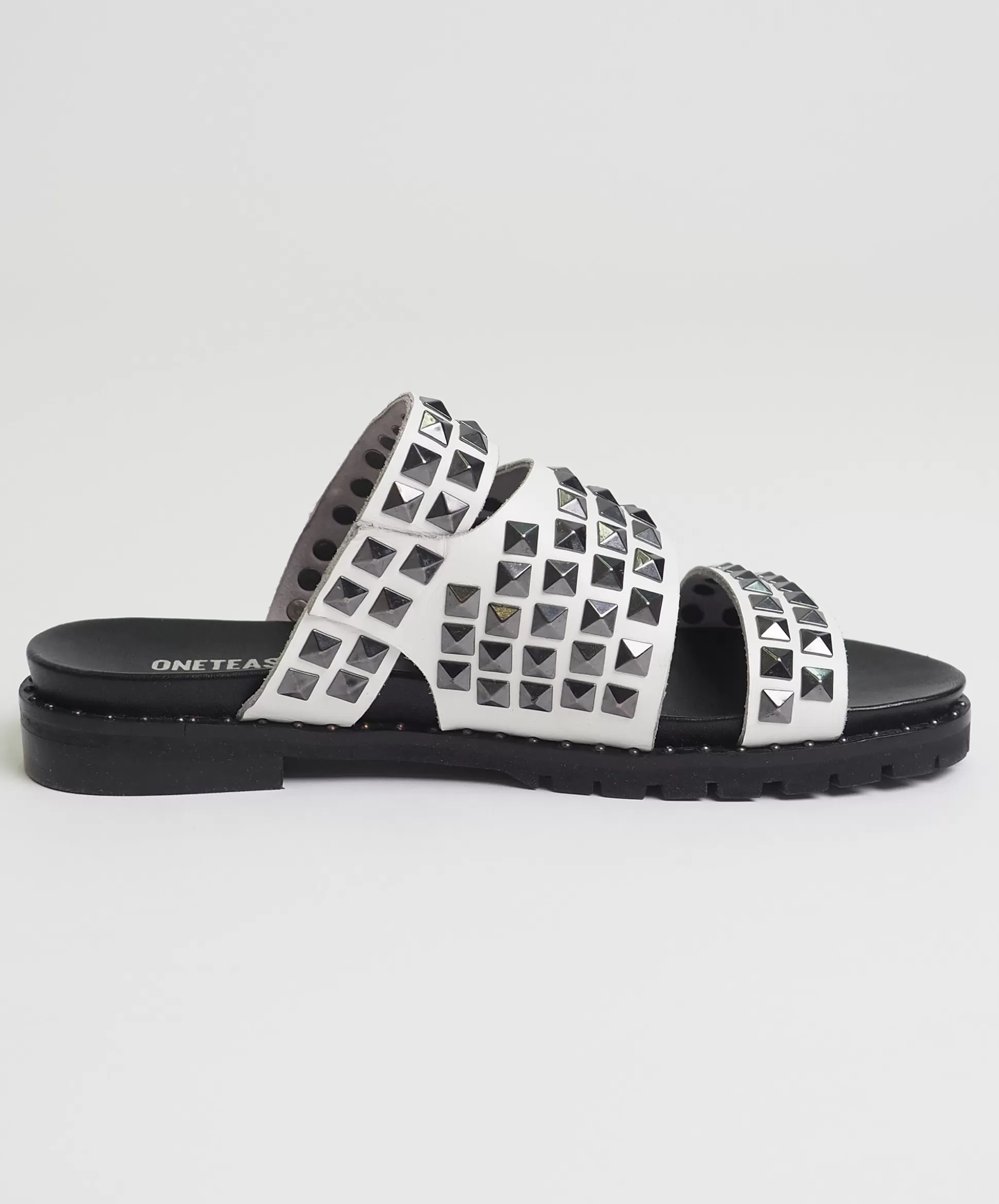 Cheap ONE TEASPOON Off White Studded Vivienne Slide