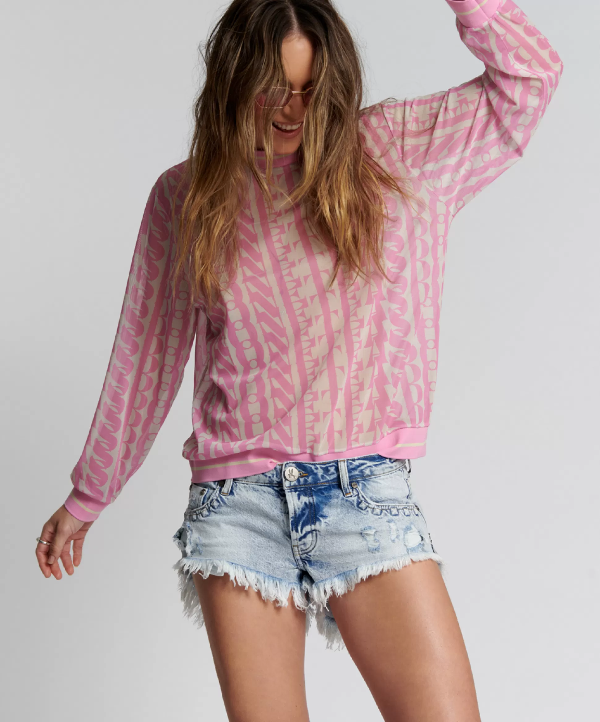 Best ONE TEASPOON On Repeat Mesh Long Sleeve Sweater