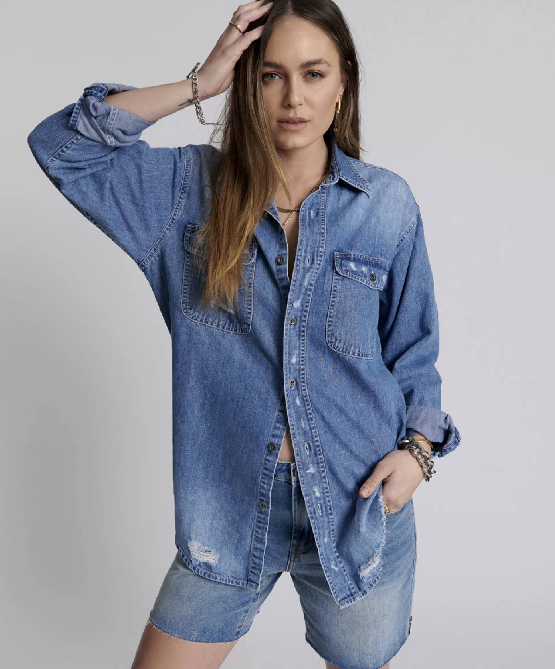 Fashion ONE TEASPOON Pacifica Everyday Denim Shirt