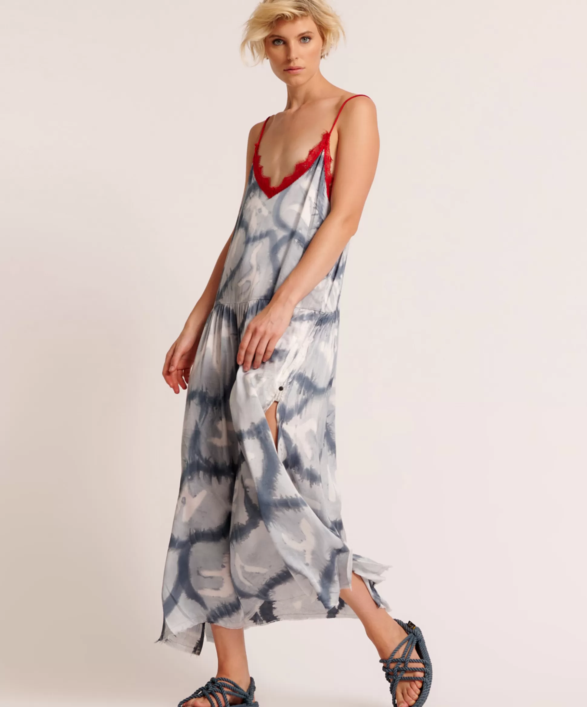 Cheap ONE TEASPOON Reflection Hand Printed Hideaway Slip Dress