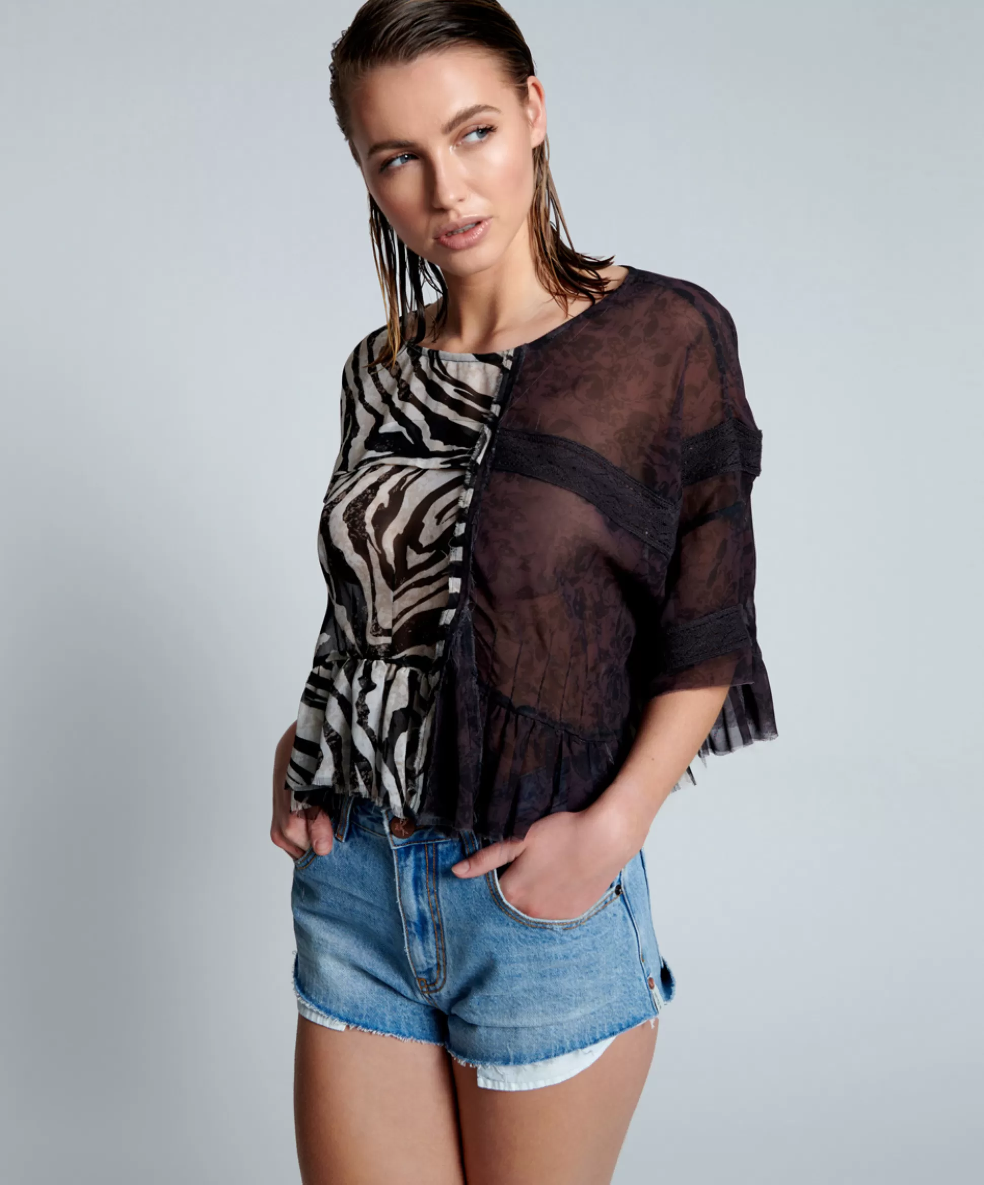 Clearance ONE TEASPOON Ripple Night Dance Top