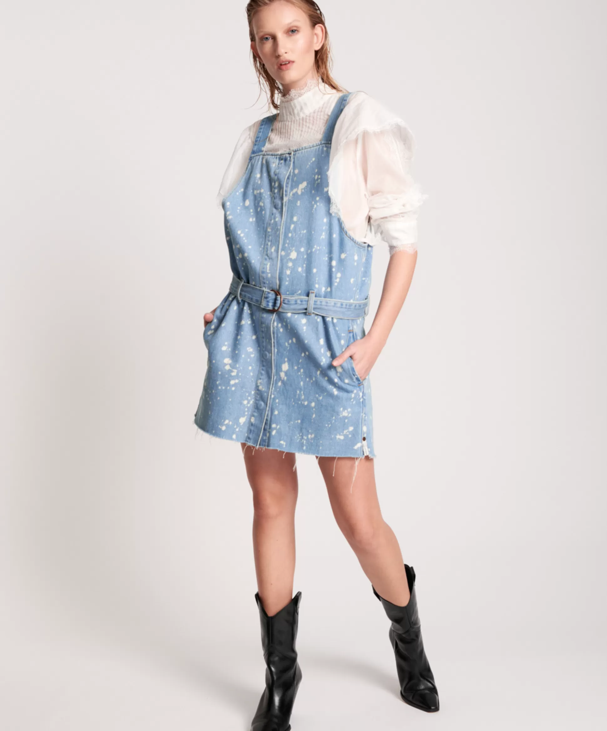 Flash Sale ONE TEASPOON Royal Salt Denim Pini Dress