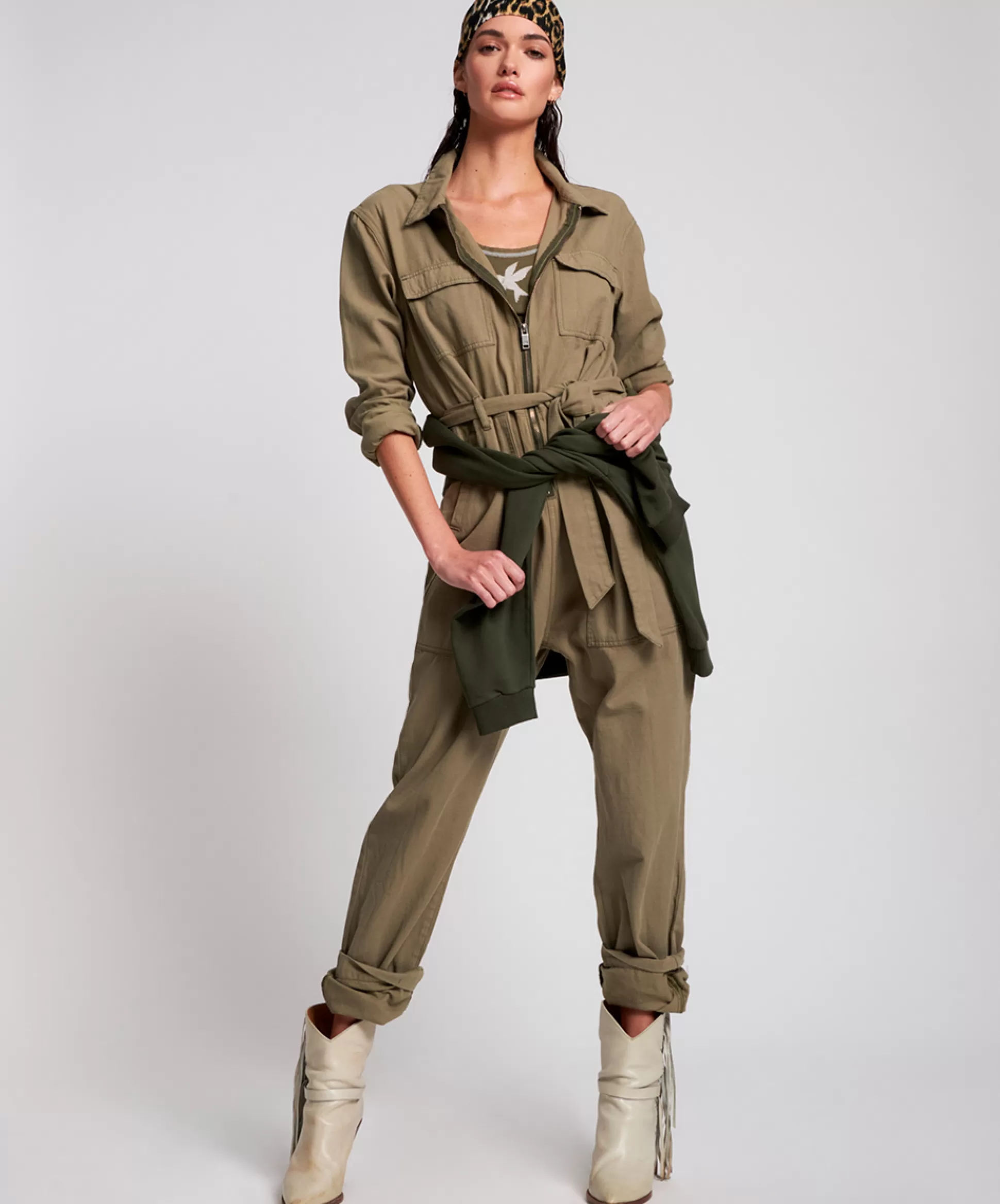 Discount ONE TEASPOON Super Khaki Claudia Denimoverall