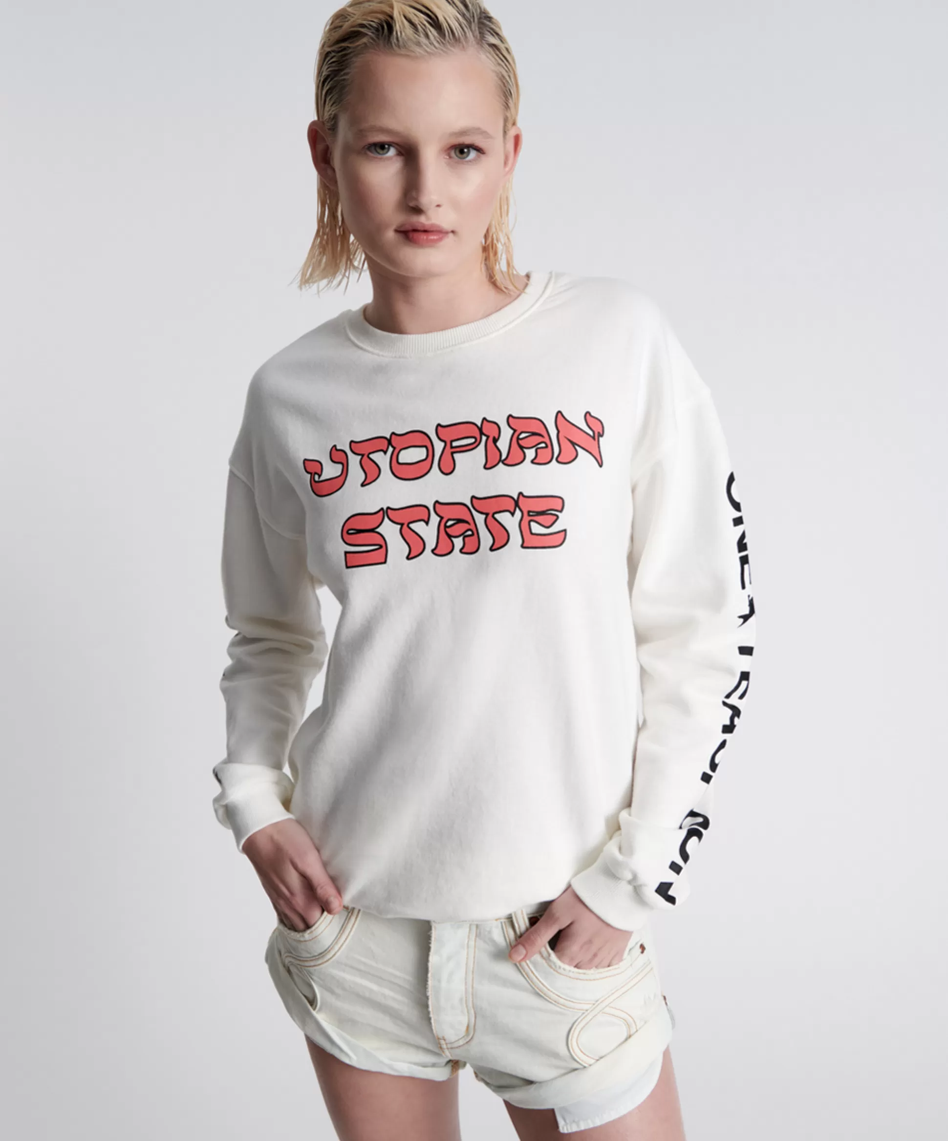 Fashion ONE TEASPOON Utopian State Logo Sweater