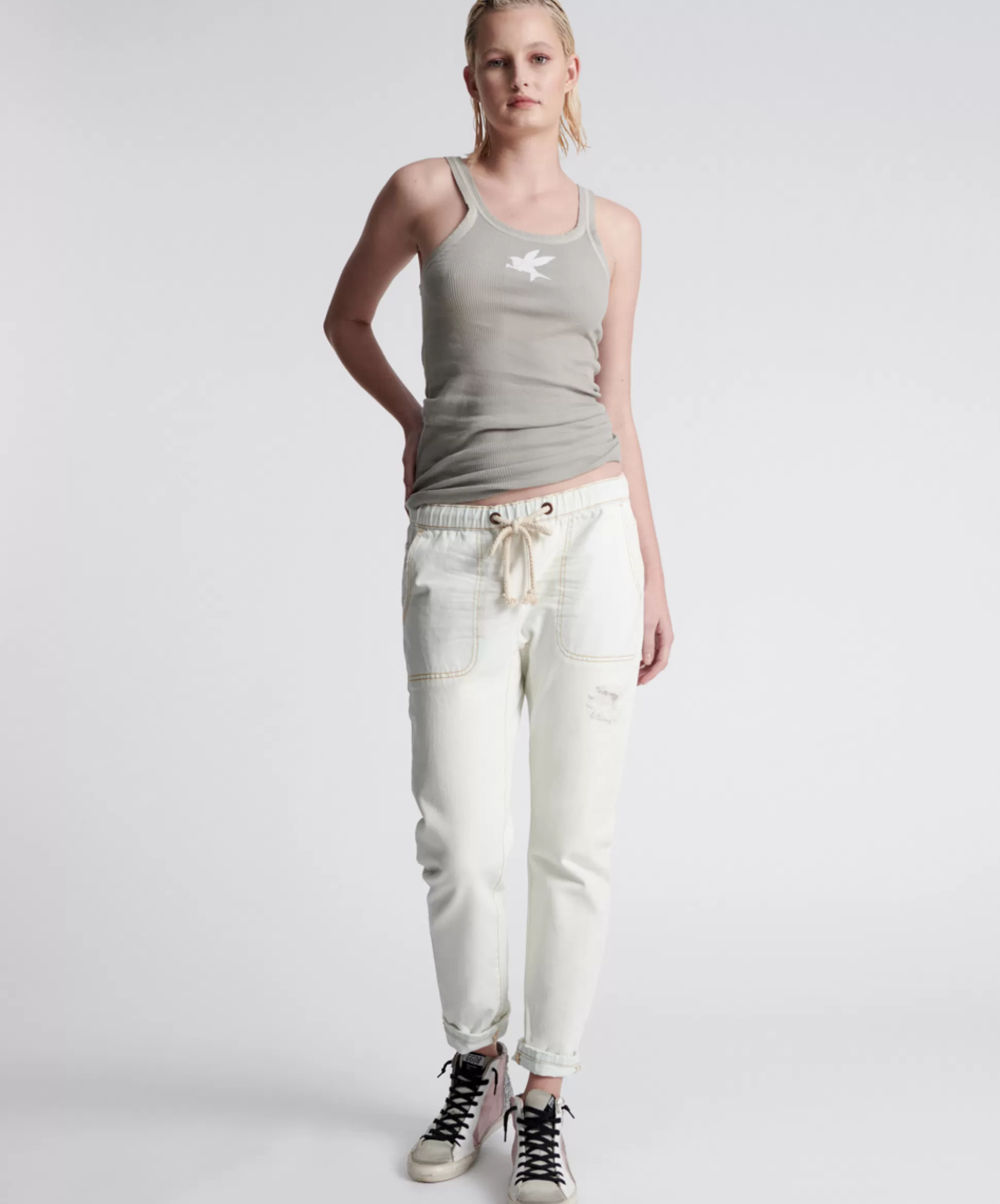 New ONE TEASPOON Xanthe Shabbies Drawstring Boyfriend Jeans